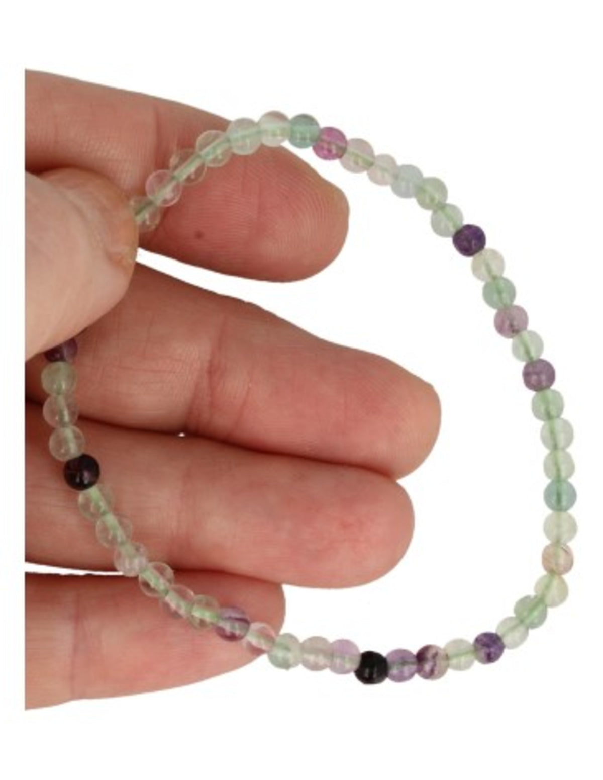 Fluoriet kralenarmband 4 mm