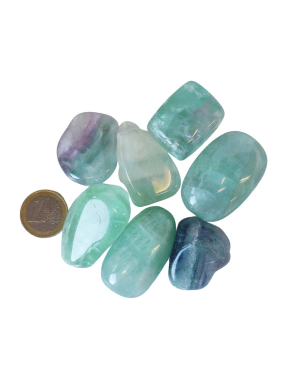 Fluorit Regenbogen 250 g Edelstein-Trommelsteine (mt3)