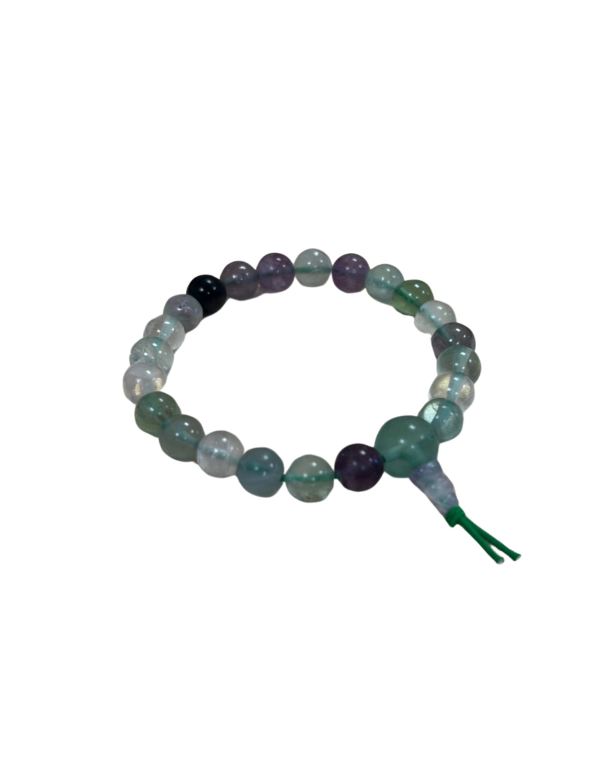 Fluoriet regenboog powerbead armband + kaart