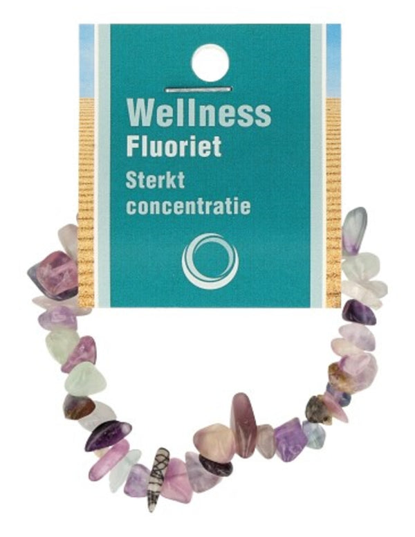 Fluoriet edelsteen splitarmband