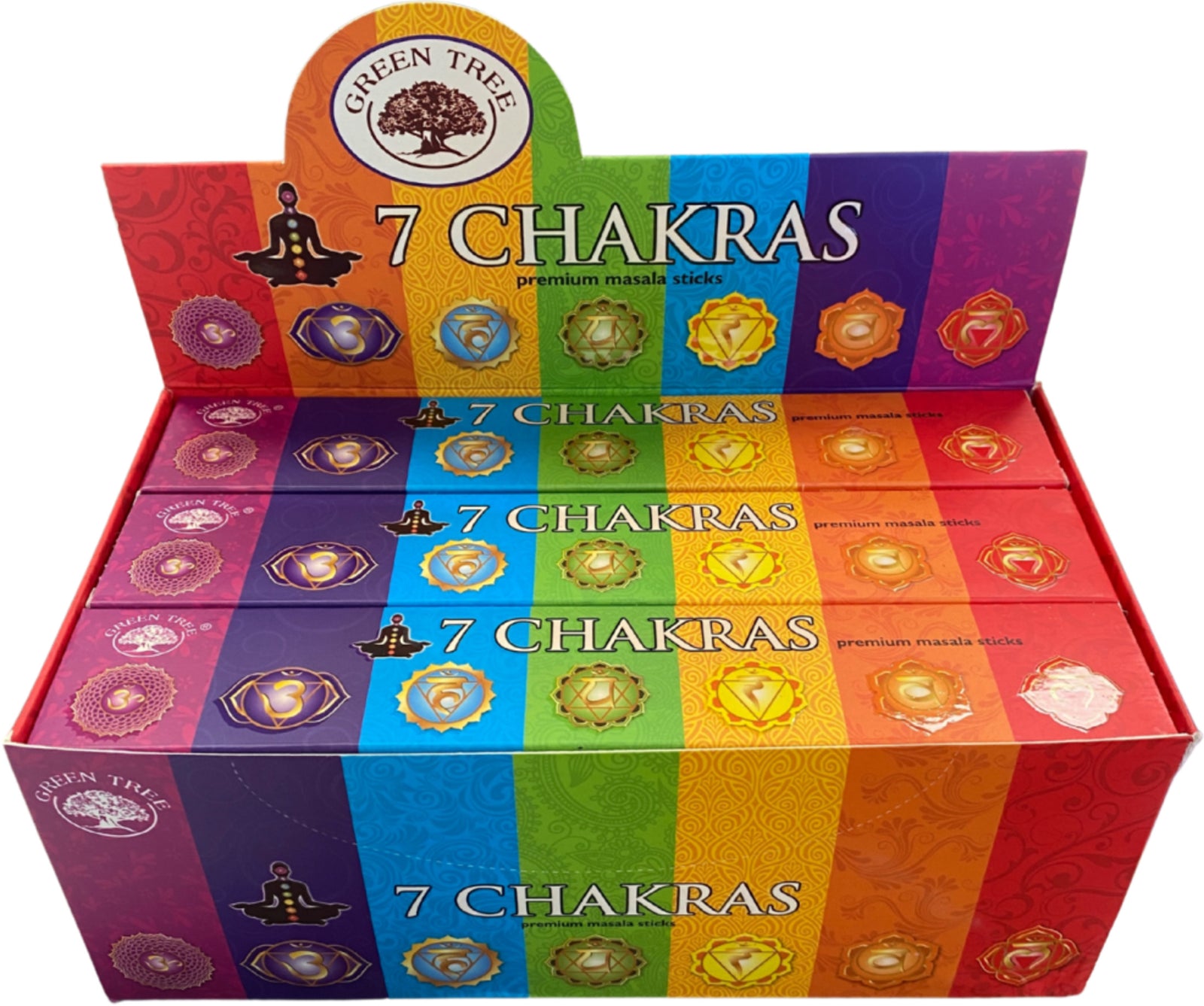 Green Tree 7 Chakra's wierook - doos van 12 st.