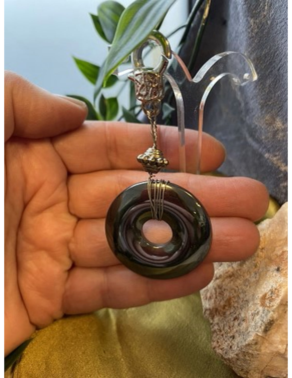 Hematiet donut fashion sleutelhanger