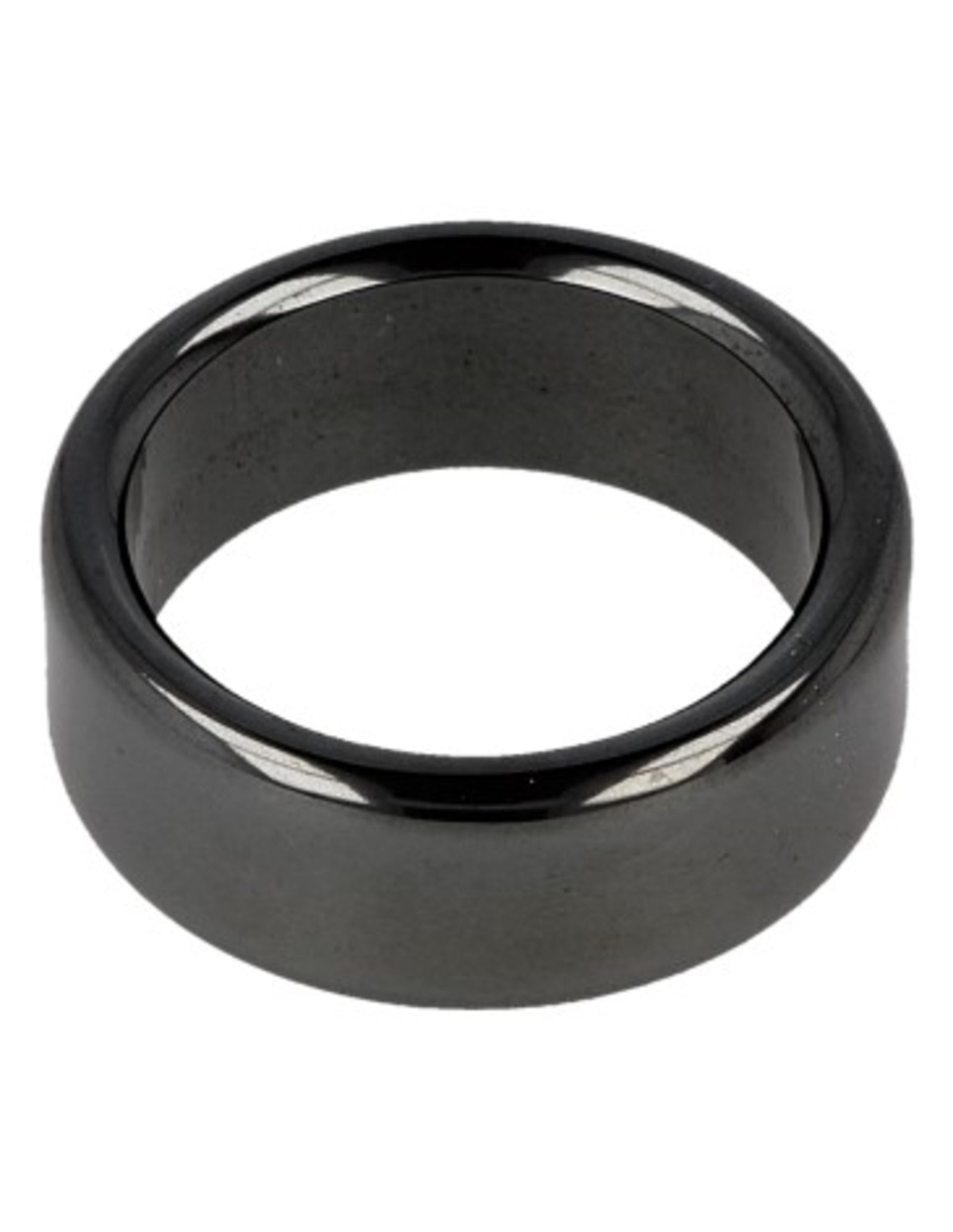 Hematiet edelsteen ring plat 8 mm - 20