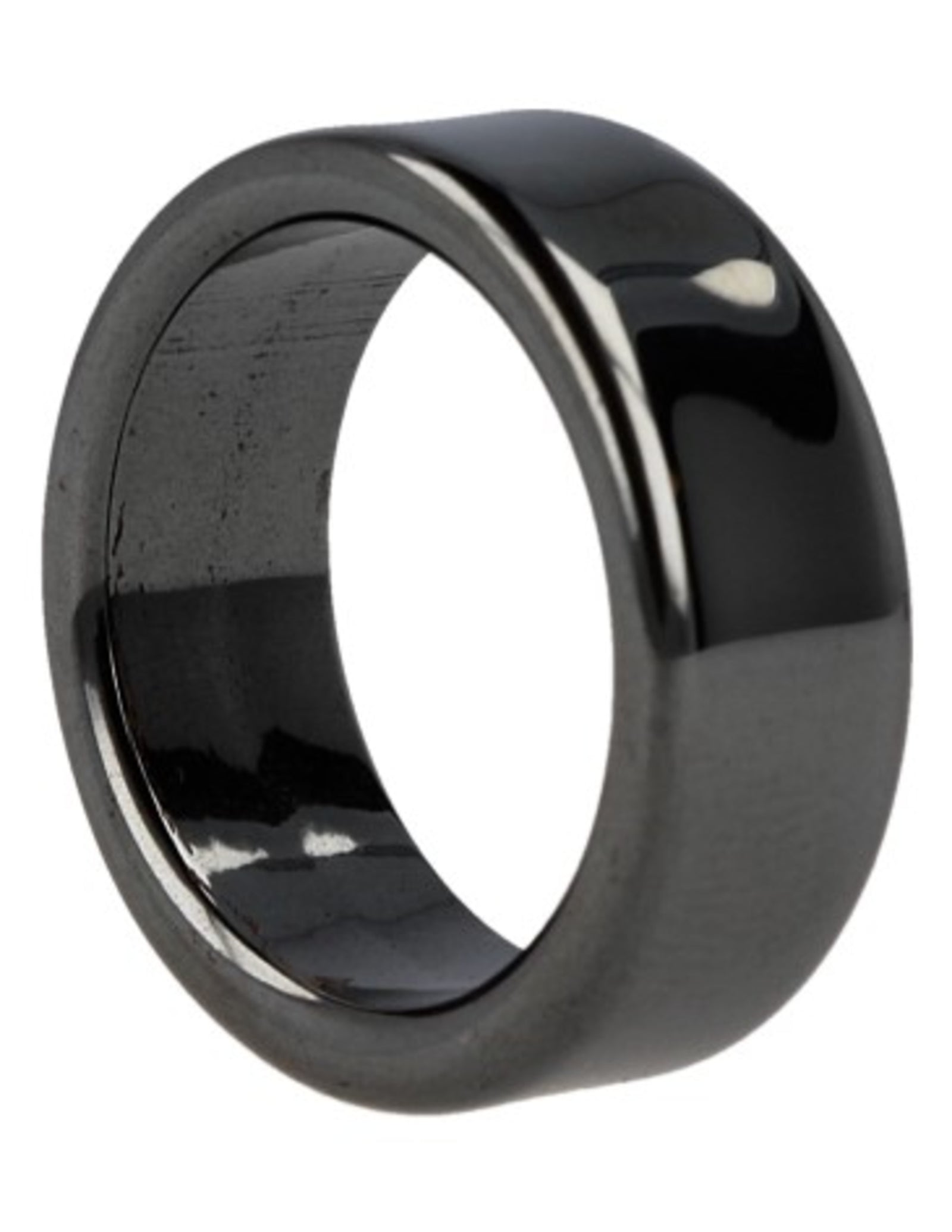 Hematiet edelsteen ring plat 8 mm - 20