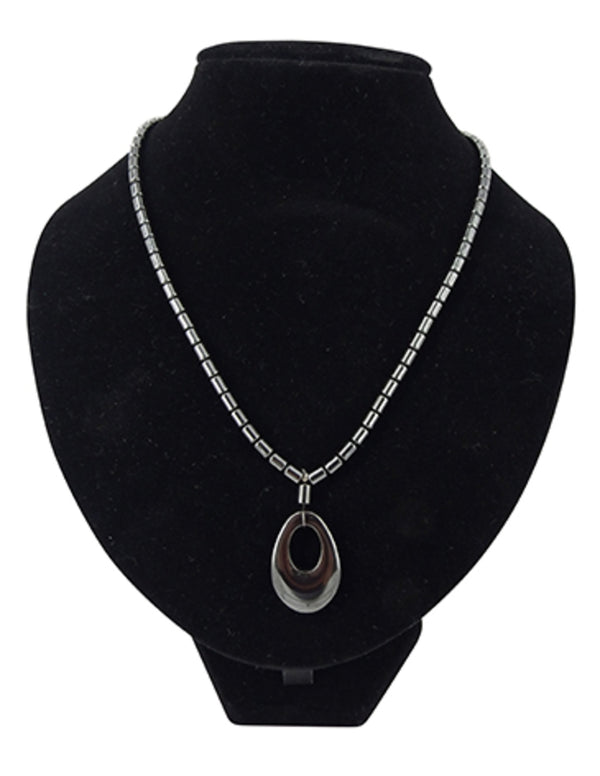 Hematiet edelsteen ketting donut