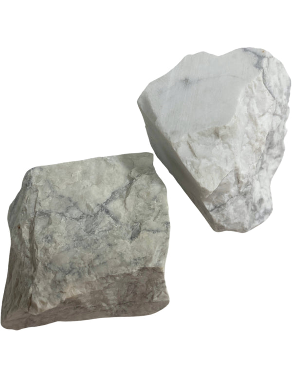 Howliet wit 100 gr. ruwe edelsteen brokjes