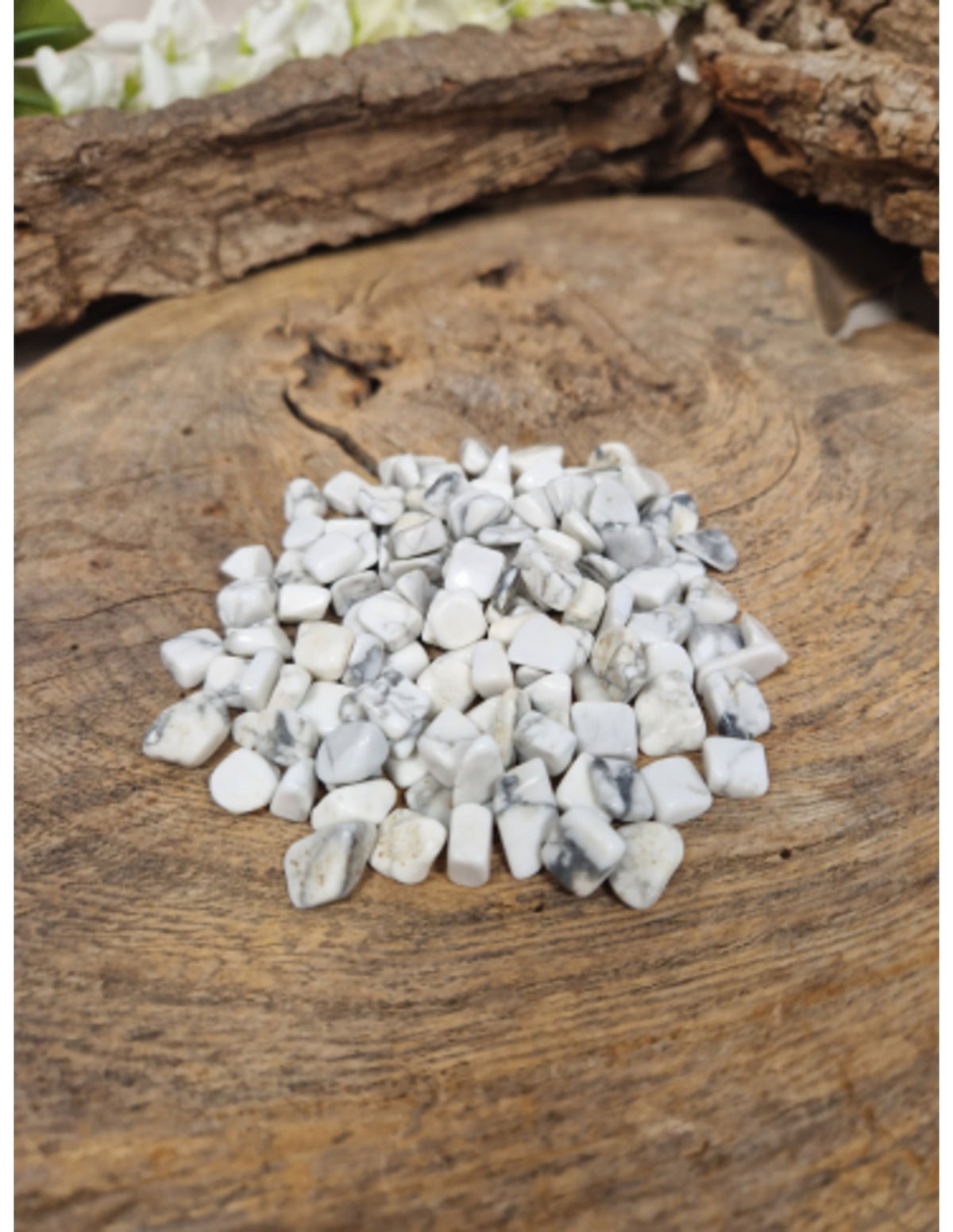 Howliet wit 100 gr. trommelstenen (mt2)