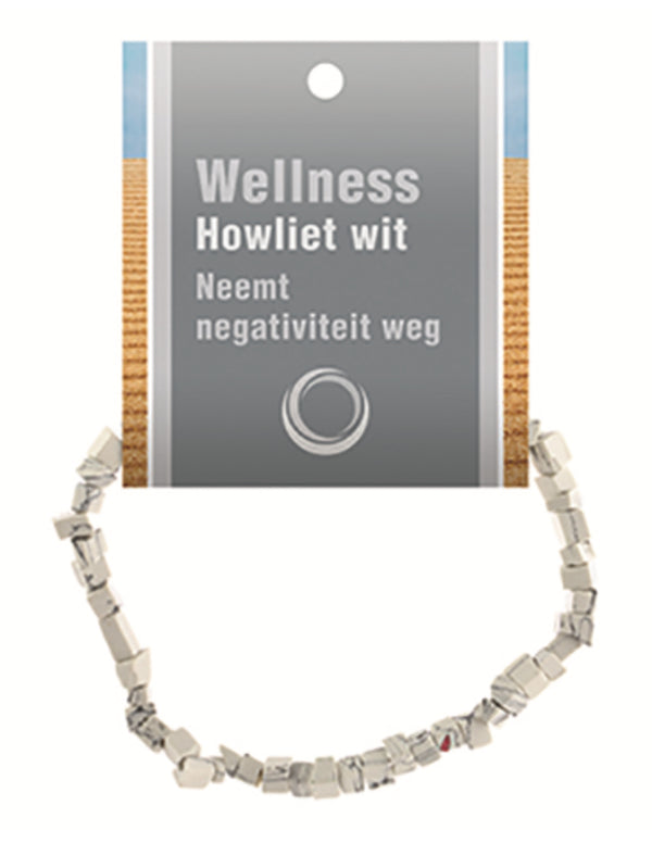 Howliet wit edelsteen splitarmband