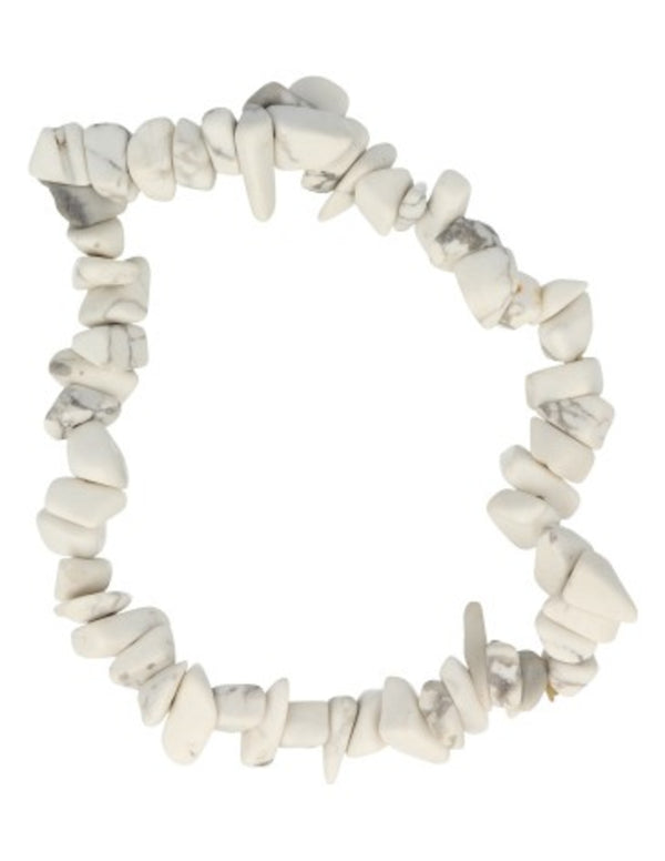 Howliet wit edelsteen splitarmband