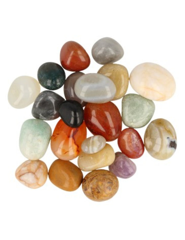 India mix 100 gr. edelsteen trommelstenen (mt2)