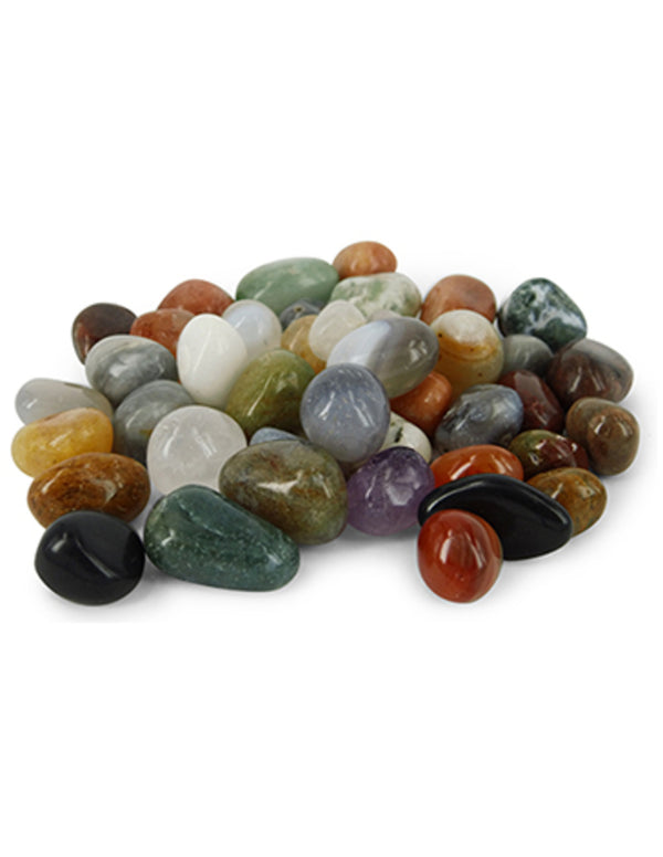 India mix 500 gr. edelsteen trommelstenen (mt3)