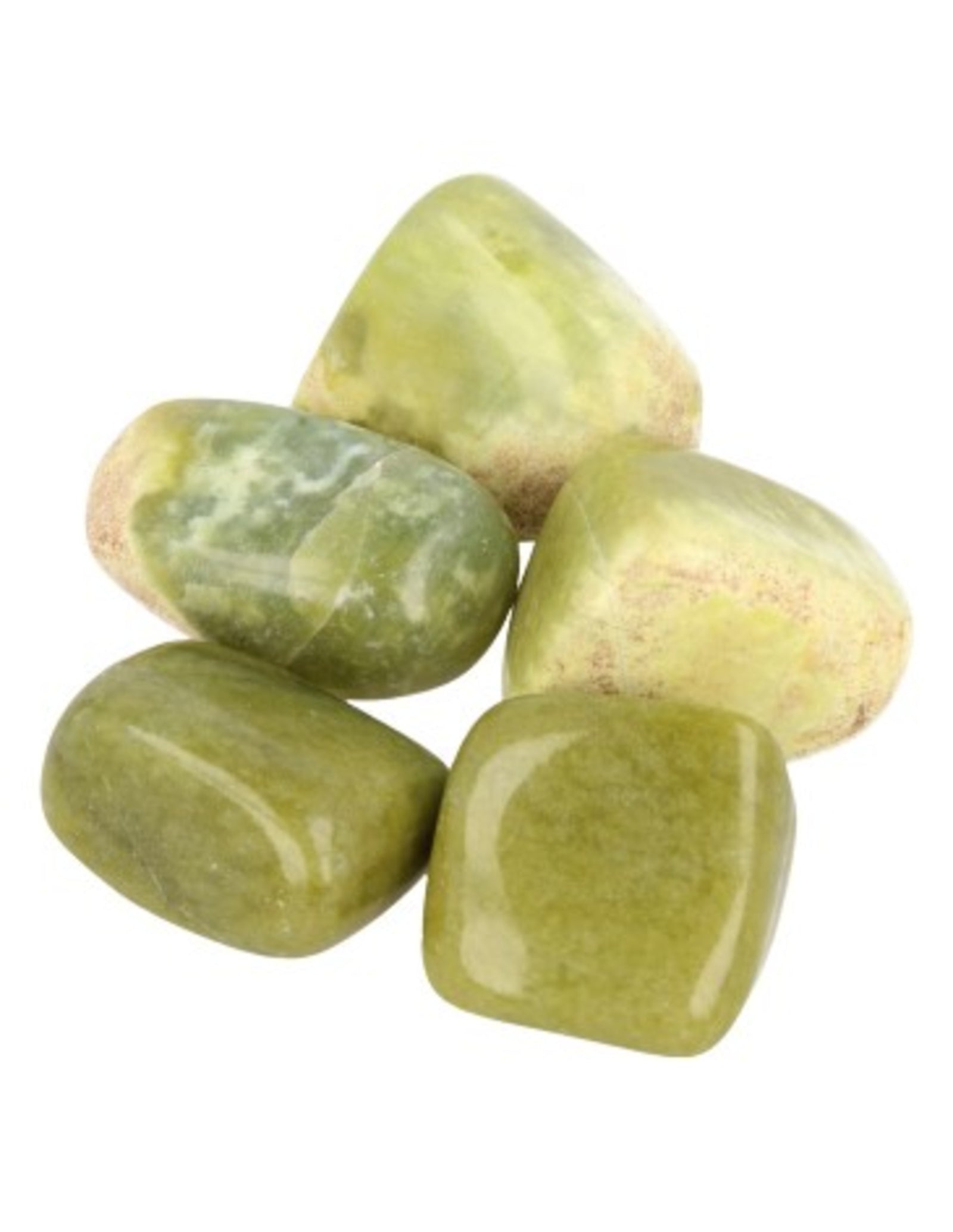 Jade olijf 100 gr. trommelstenen (mt3)