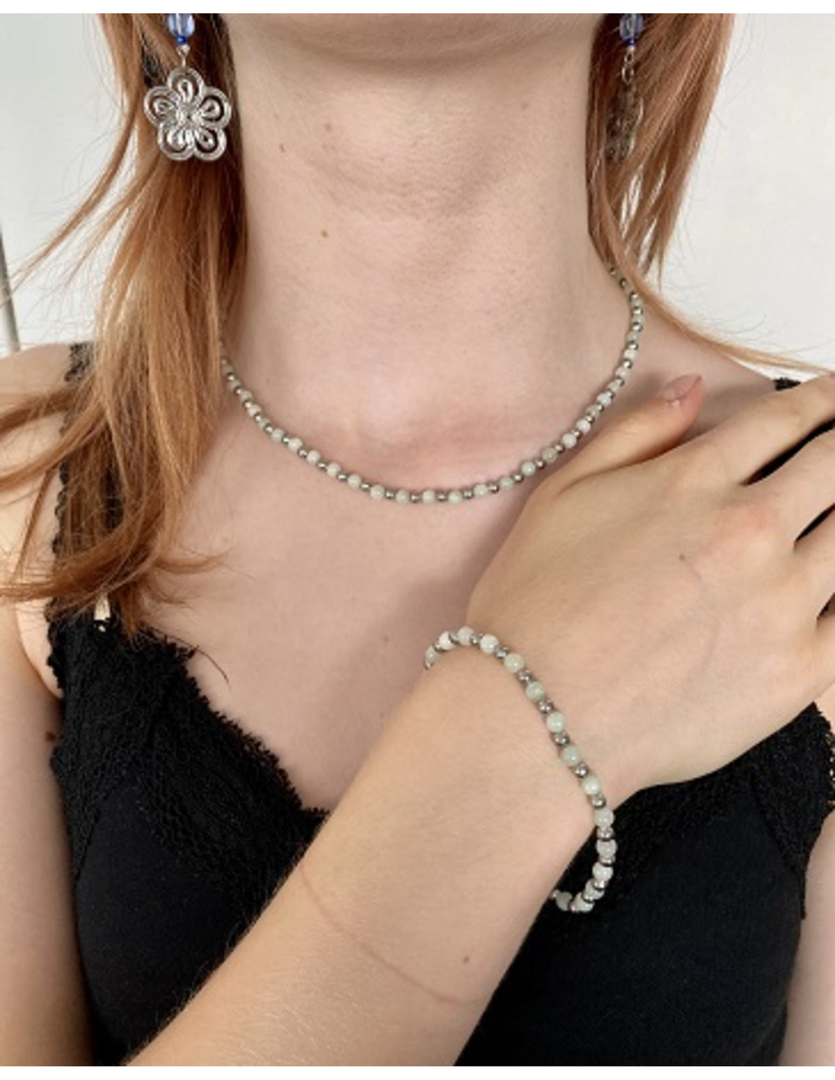 Jade Serpentijn Ibiza love ketting