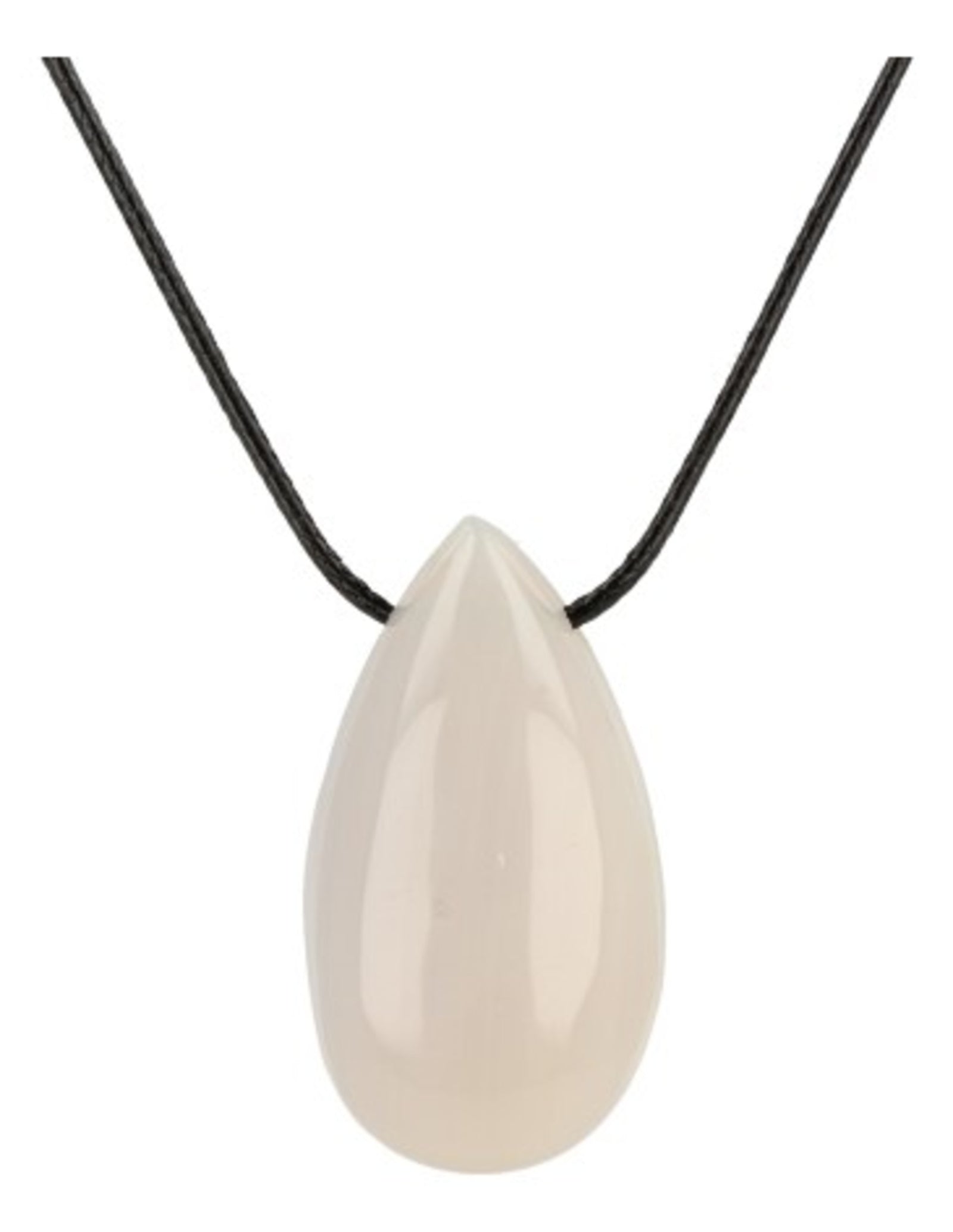 Jade wit edelsteen druppel hanger