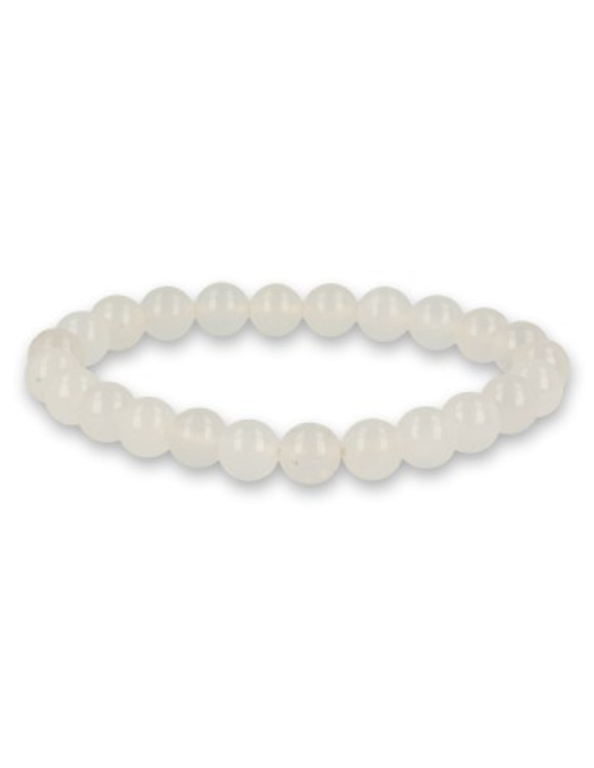 Jade wit kralenarmband 8 mm