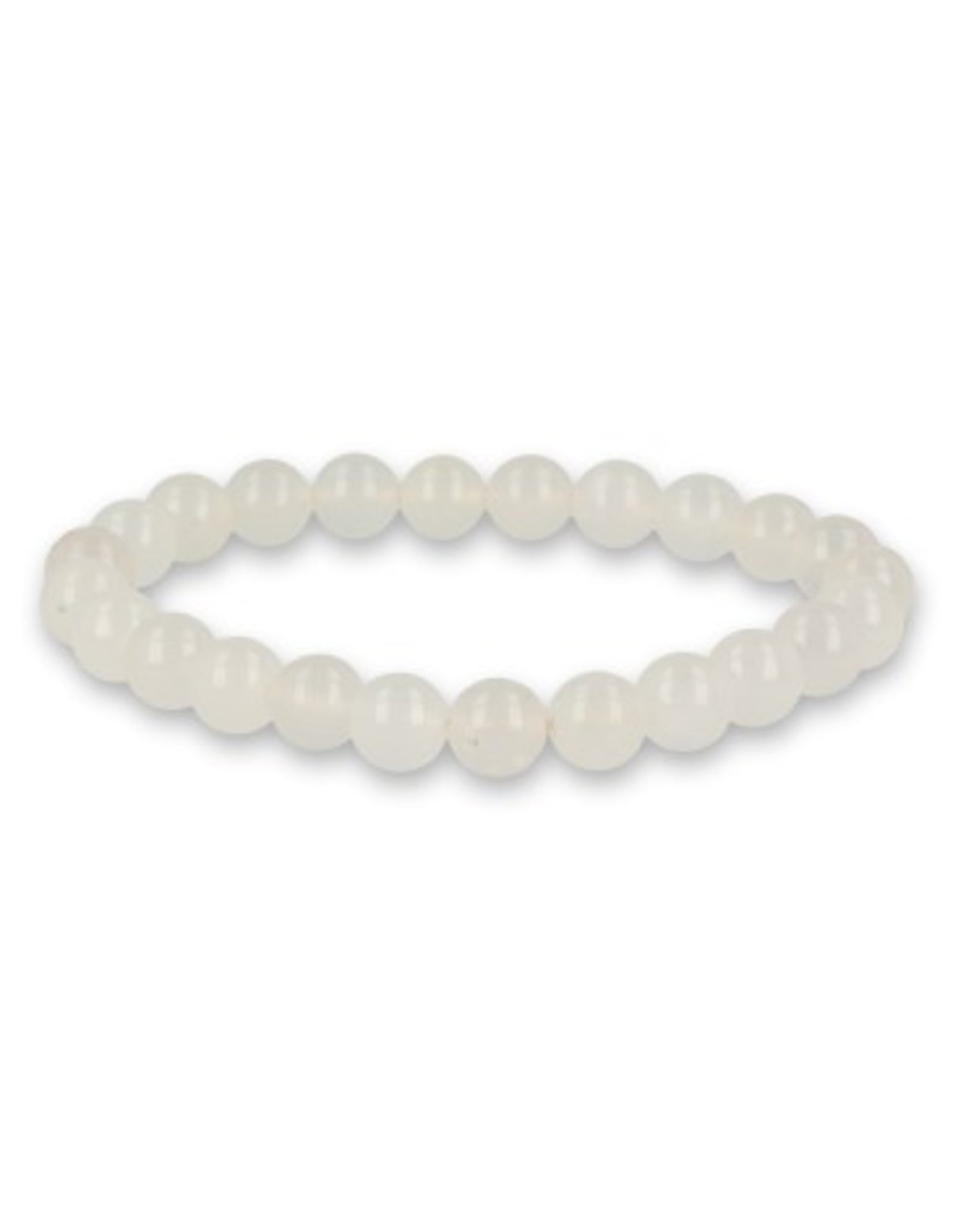 Jade wit kralenarmband 8 mm