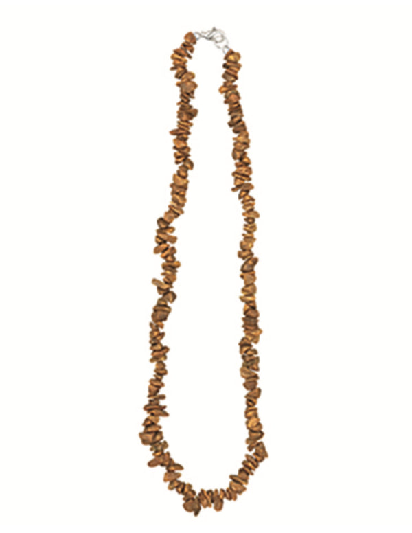 Jaspis geel edelsteen splitketting