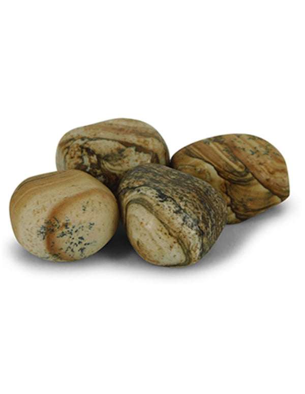 Jaspis landschap 100 gr. edelsteen trommelstenen (mt2-3)
