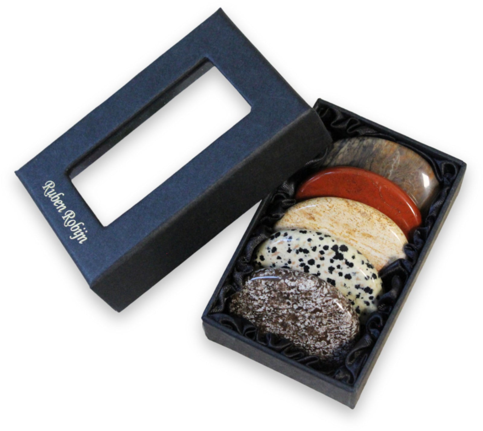 Jaspis oplegstenen massage set