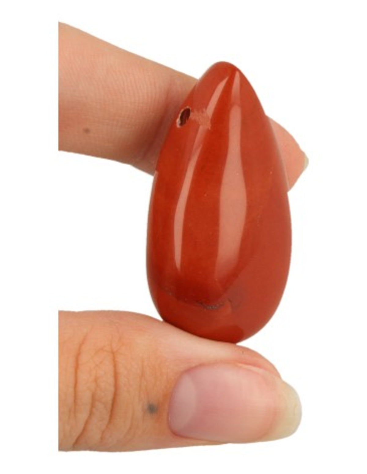 Jaspis rood edelsteen druppel hanger