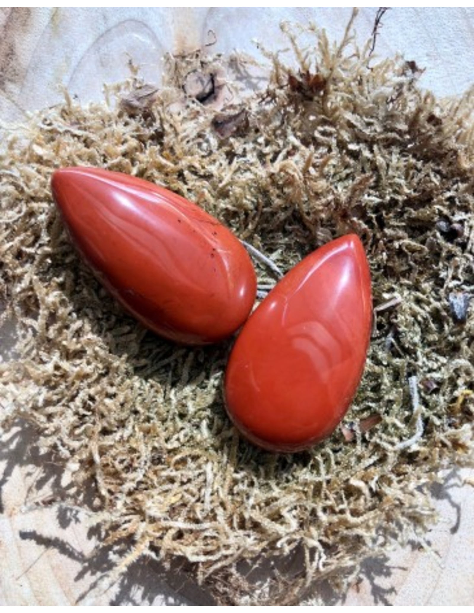 Jaspis rood edelsteen druppel hanger