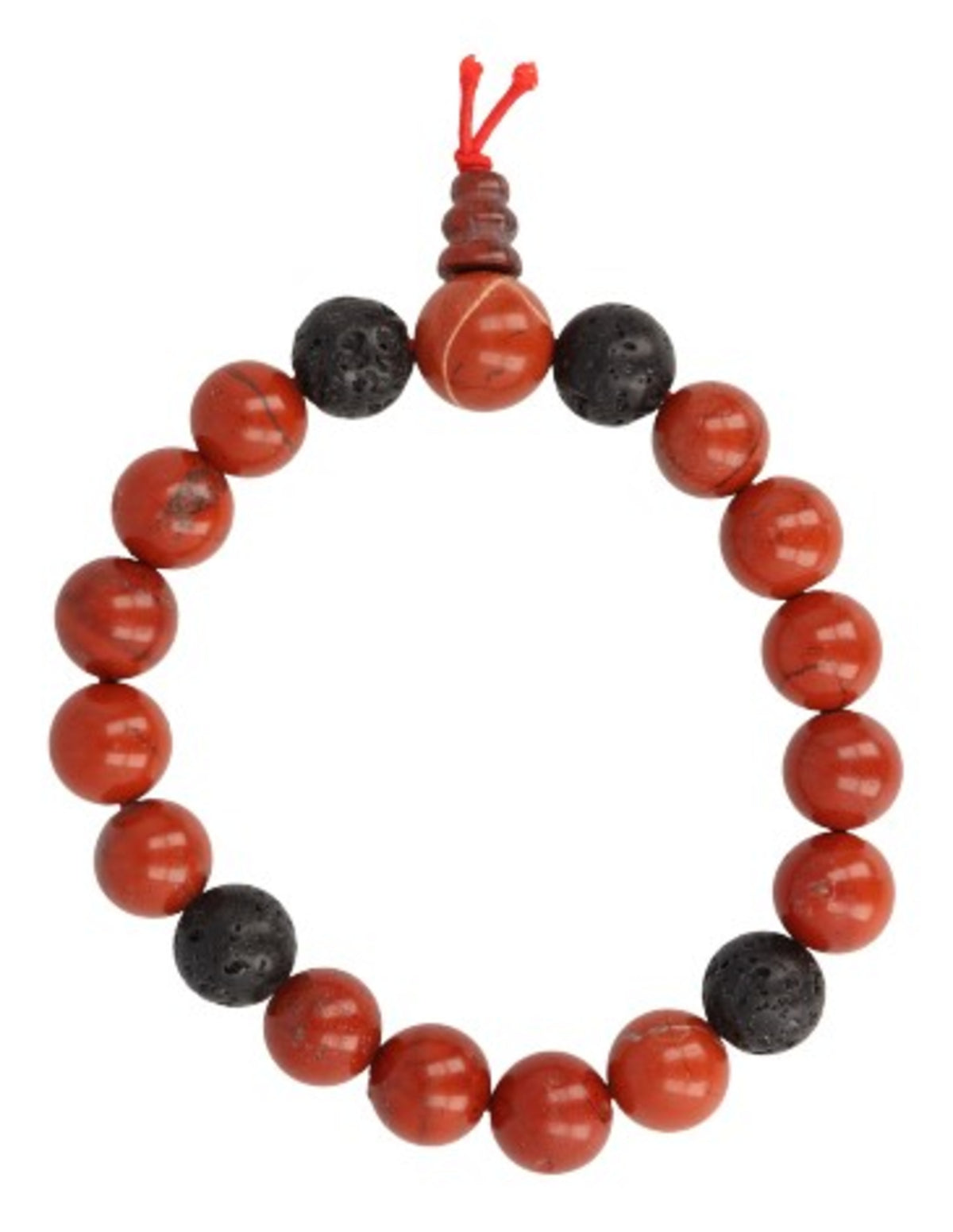Jaspis rood powerbead mannen armband
