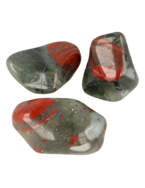 Jaspis vulkaan (Bloedkwarts) 3 st. edelsteen trommelstenen (mt3)