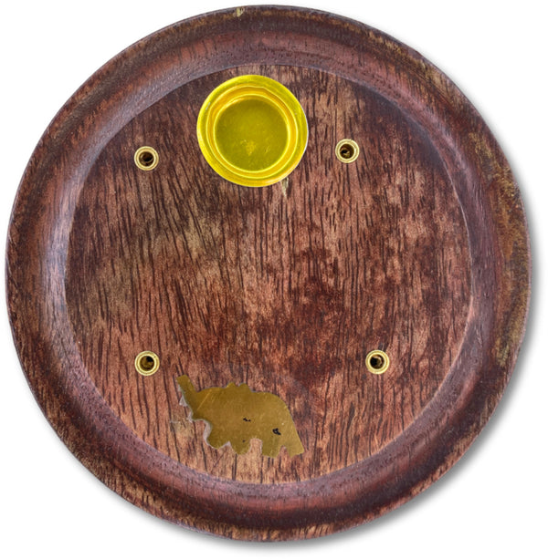 Kegel brander rond met Olifant - wierook houder