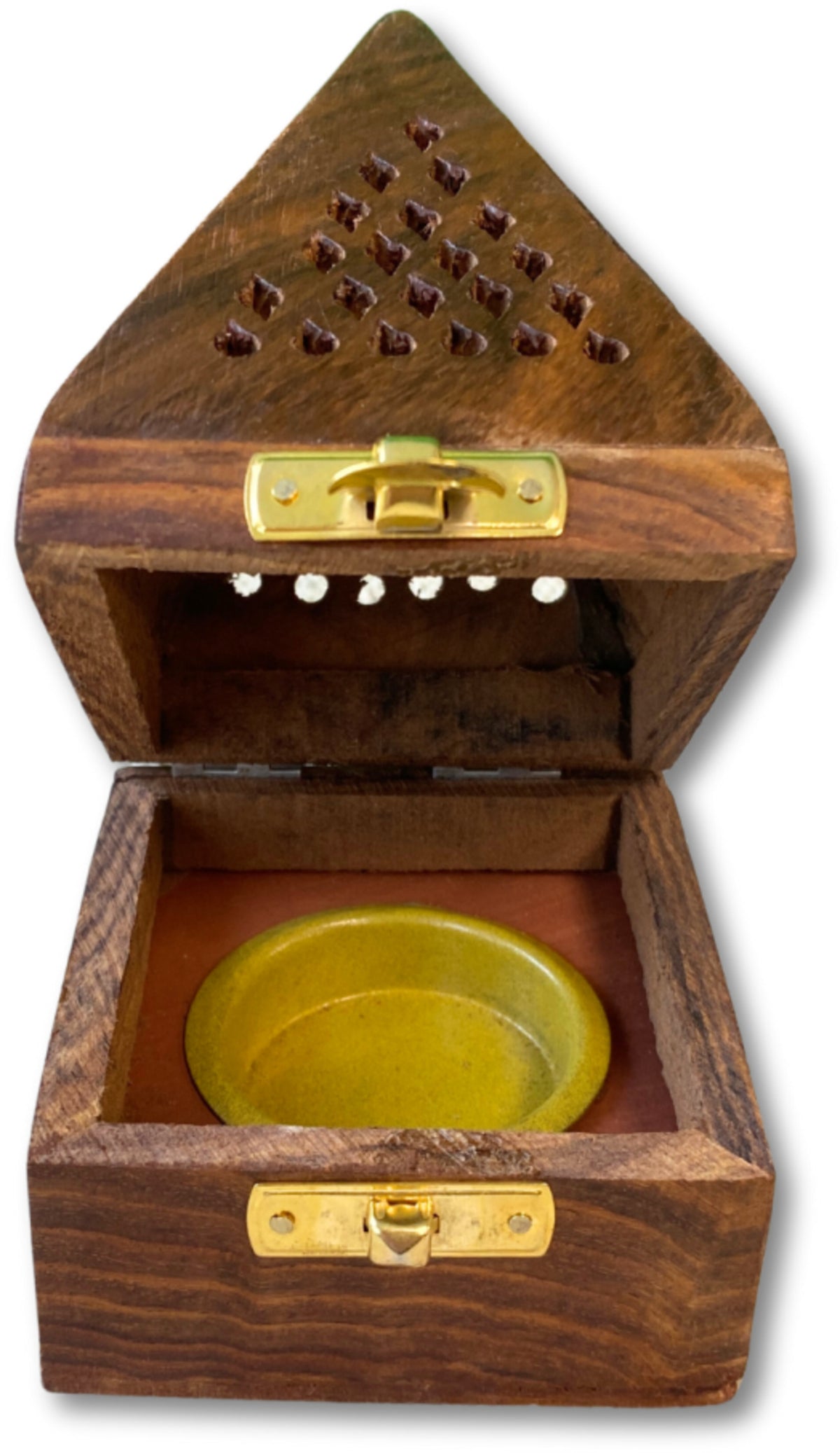 Kegel wierook brander piramide hout - wierook houder