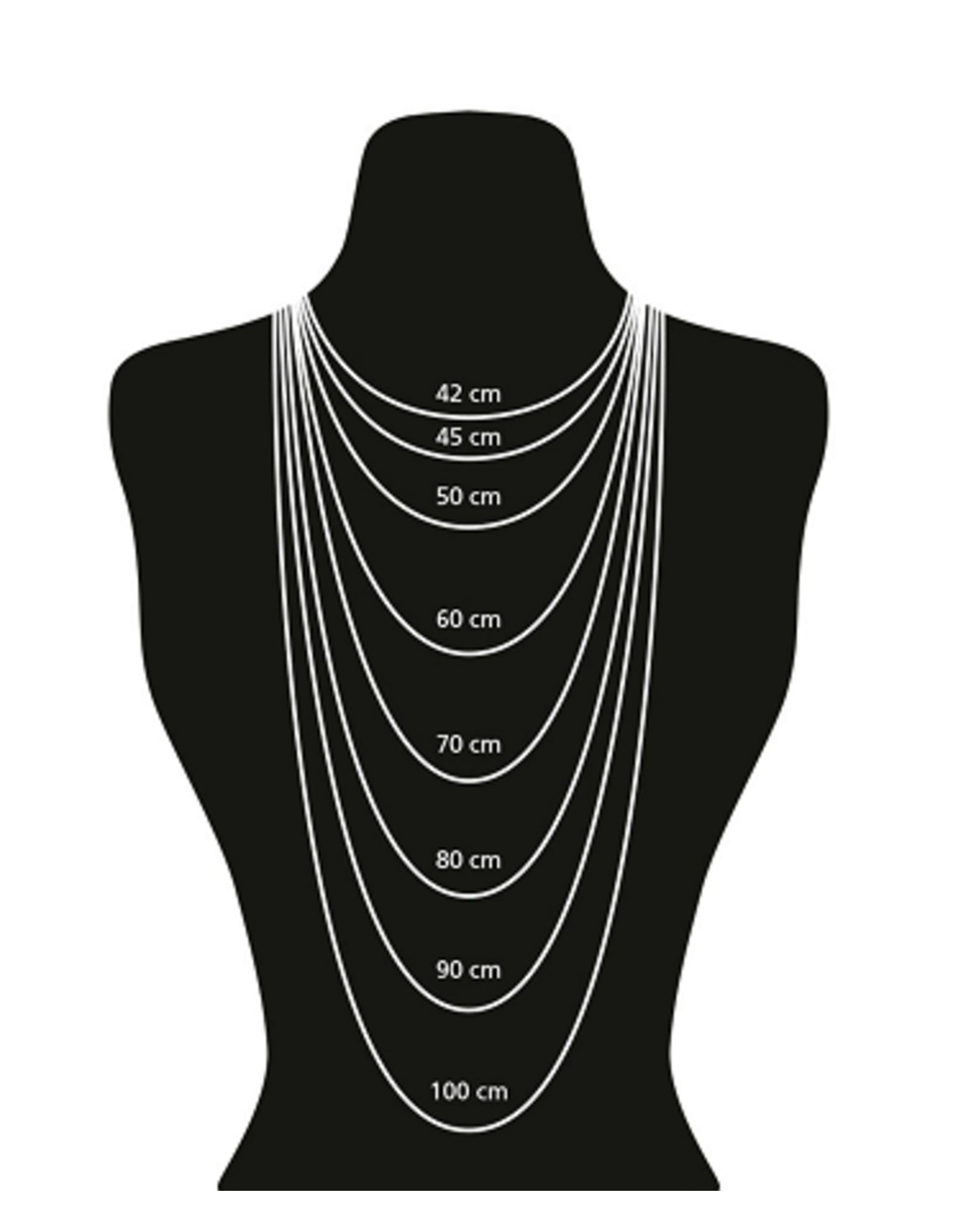 Ketting ankerschakel 1,6 mm 50 cm rvs