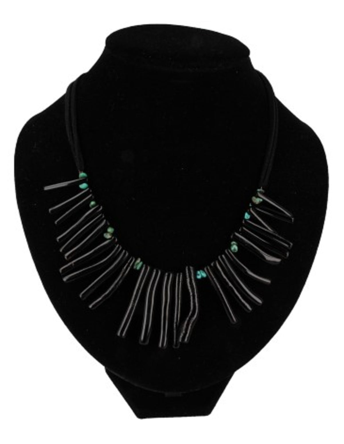 Koraal ketting (imitatie) met Turkoois kralen