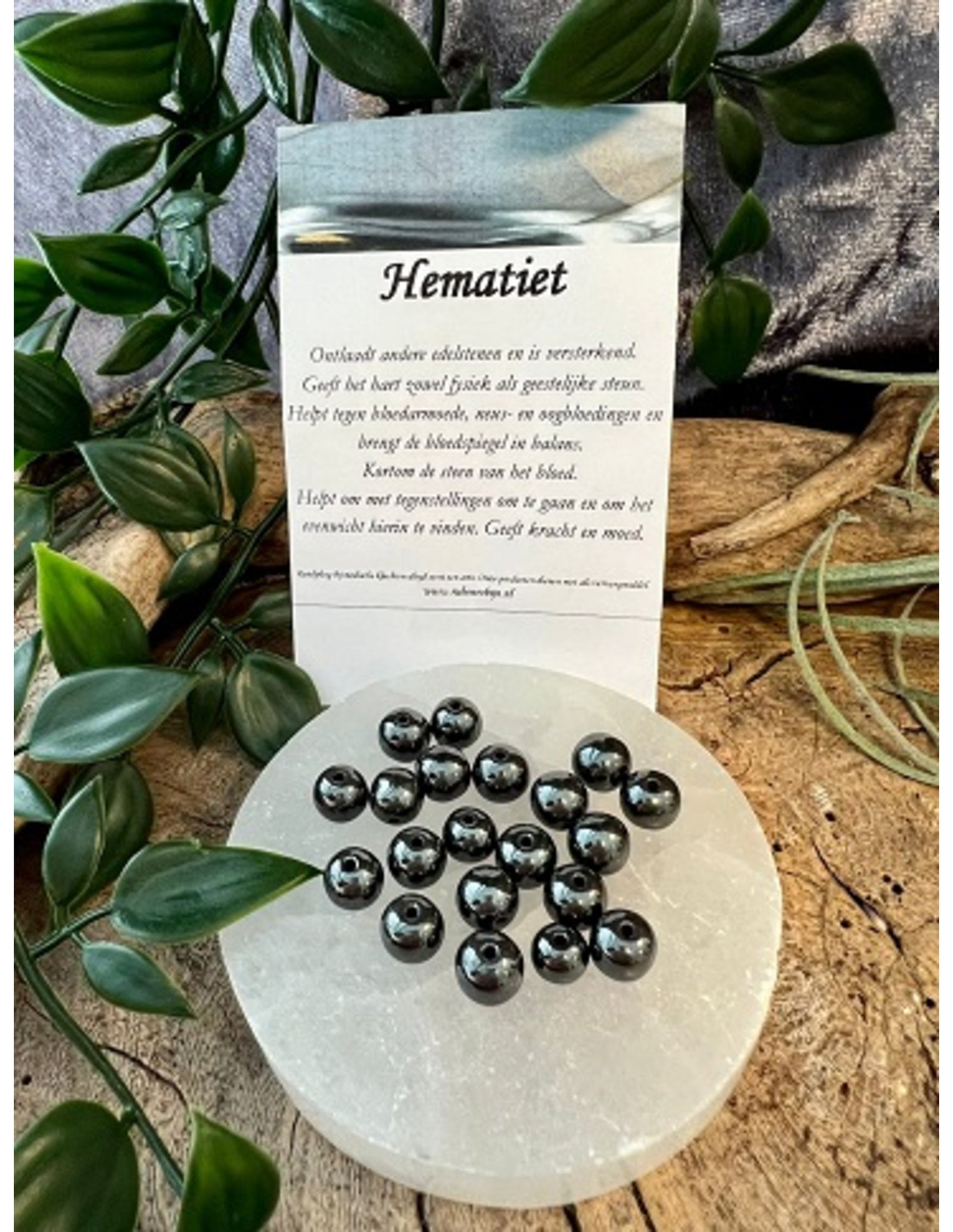 Kralen Hematiet 8mm - 20 st.