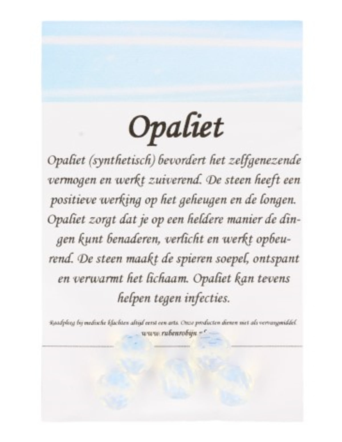 Kralen Opaliet facet 10 mm - 5 st. (synth)