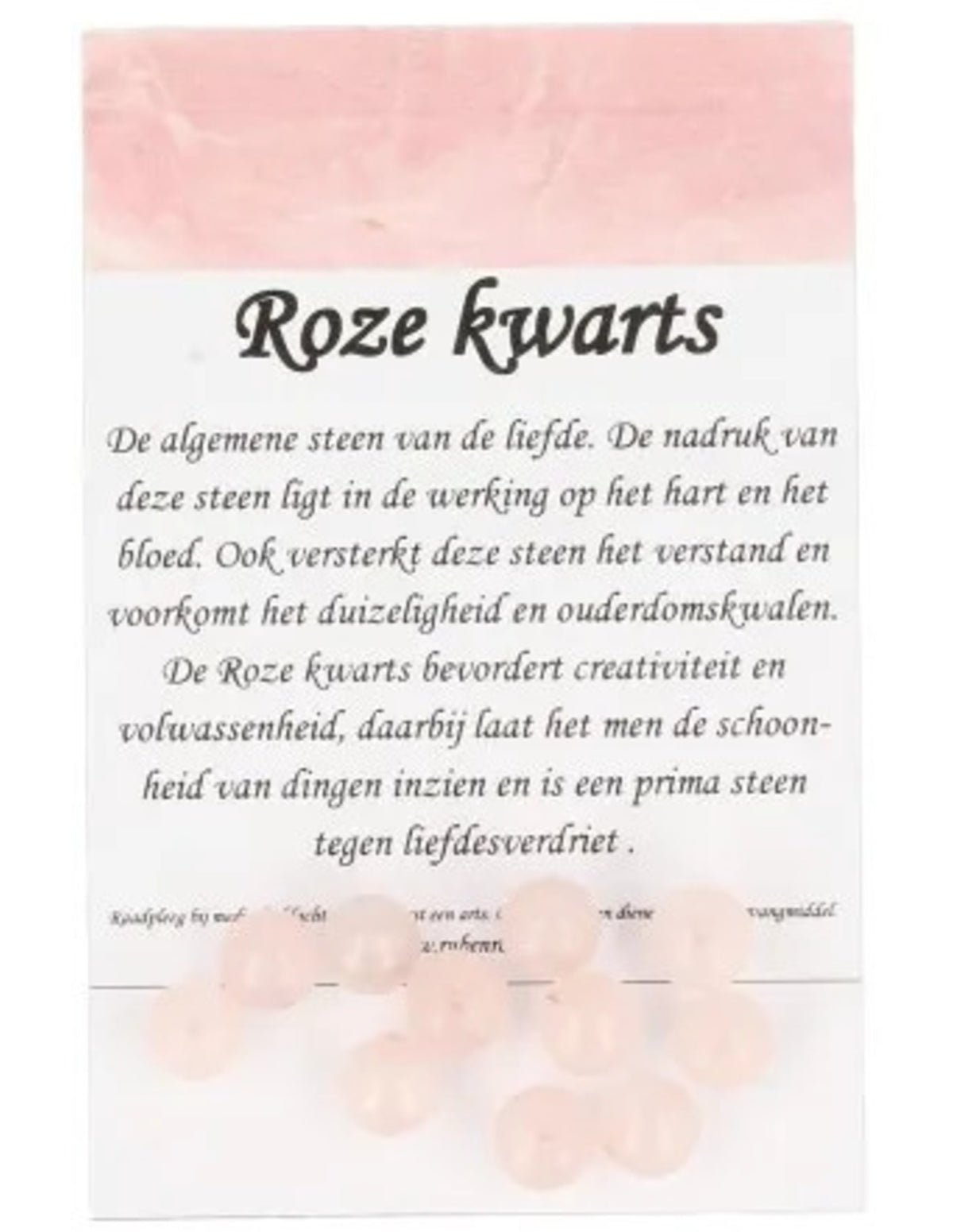 Kralen Roze kwarts 8 mm - 11 st.