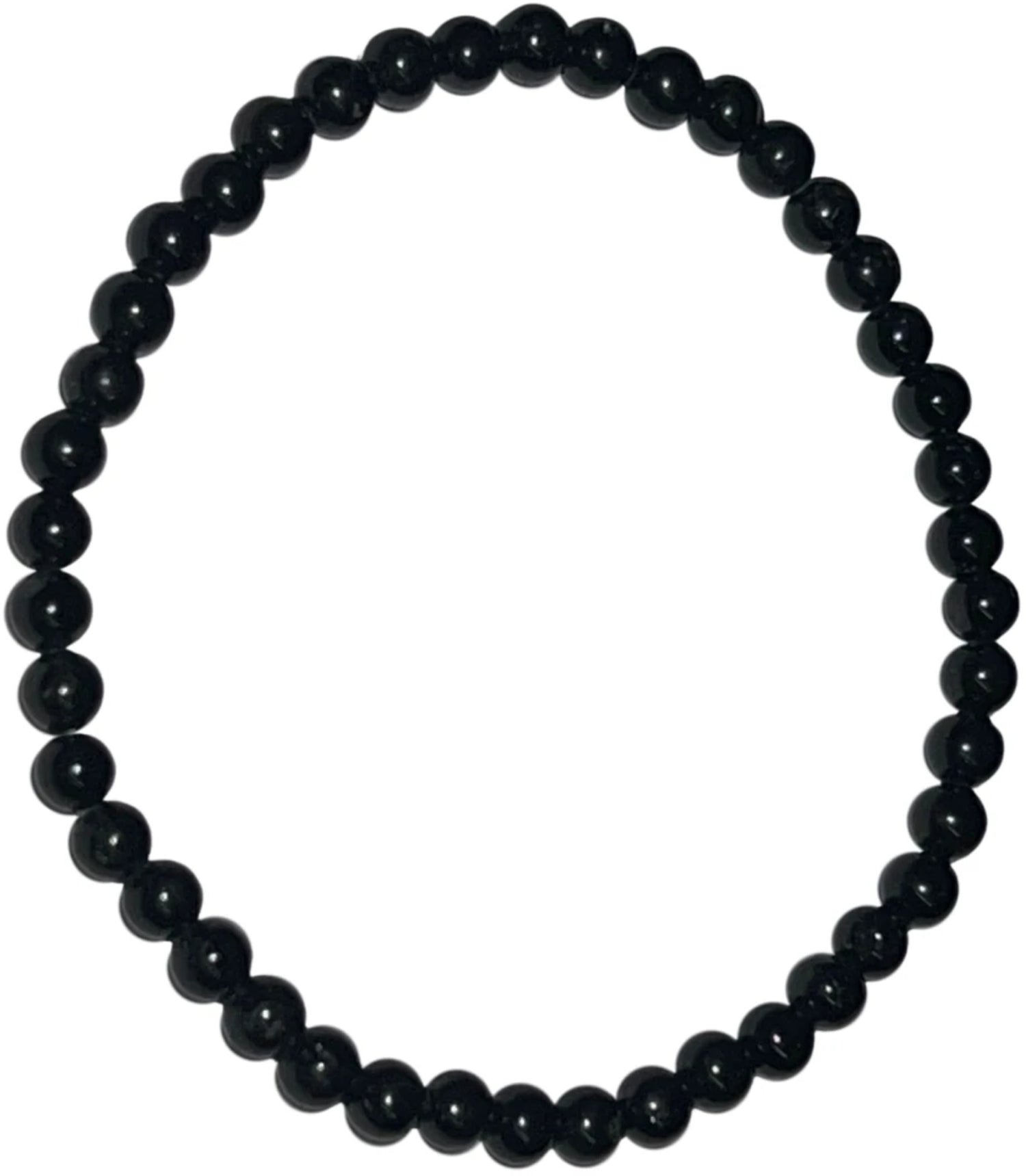 Kralenarmband 4mm Toermalijn zwart
