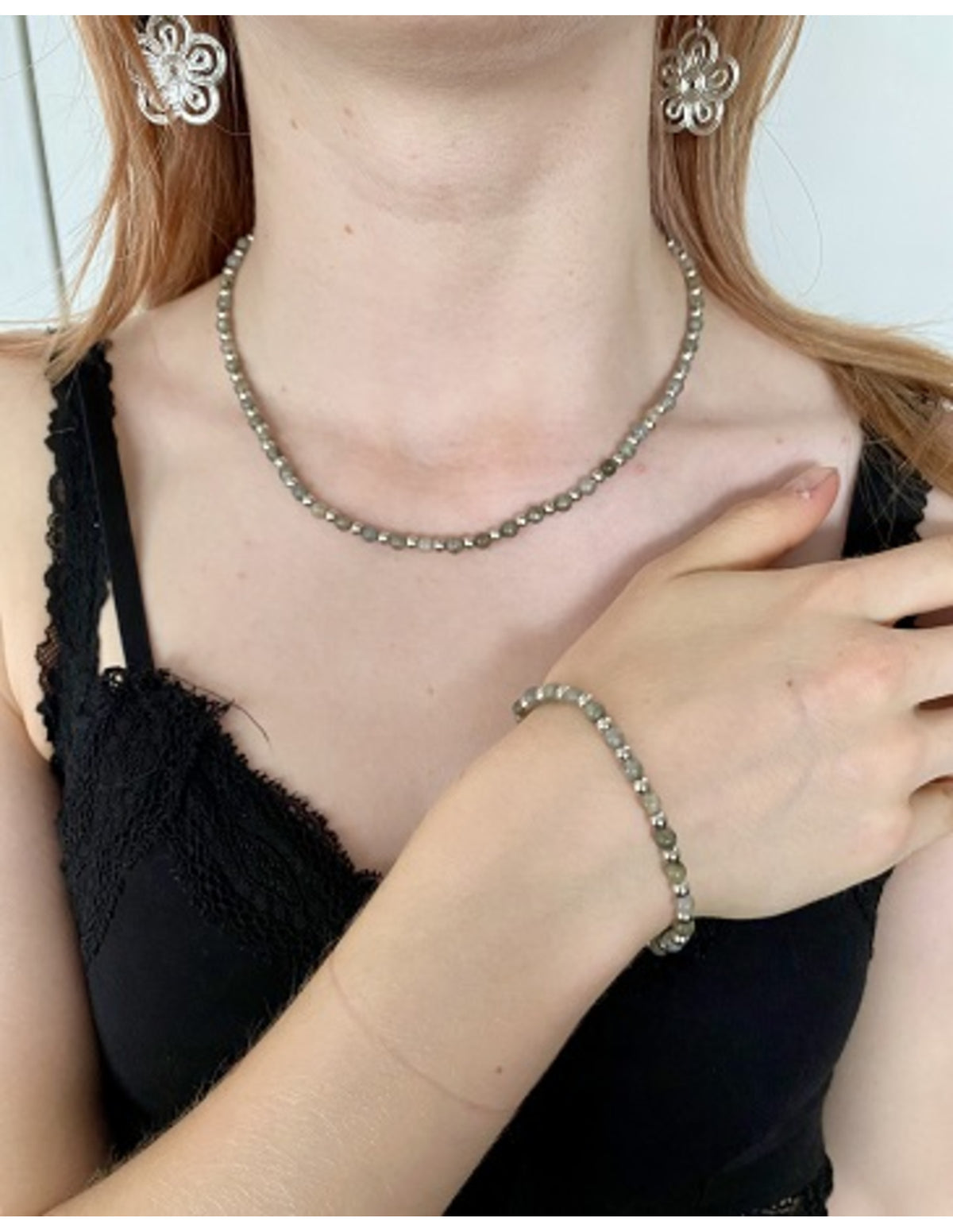 Labradoriet Ibiza love ketting