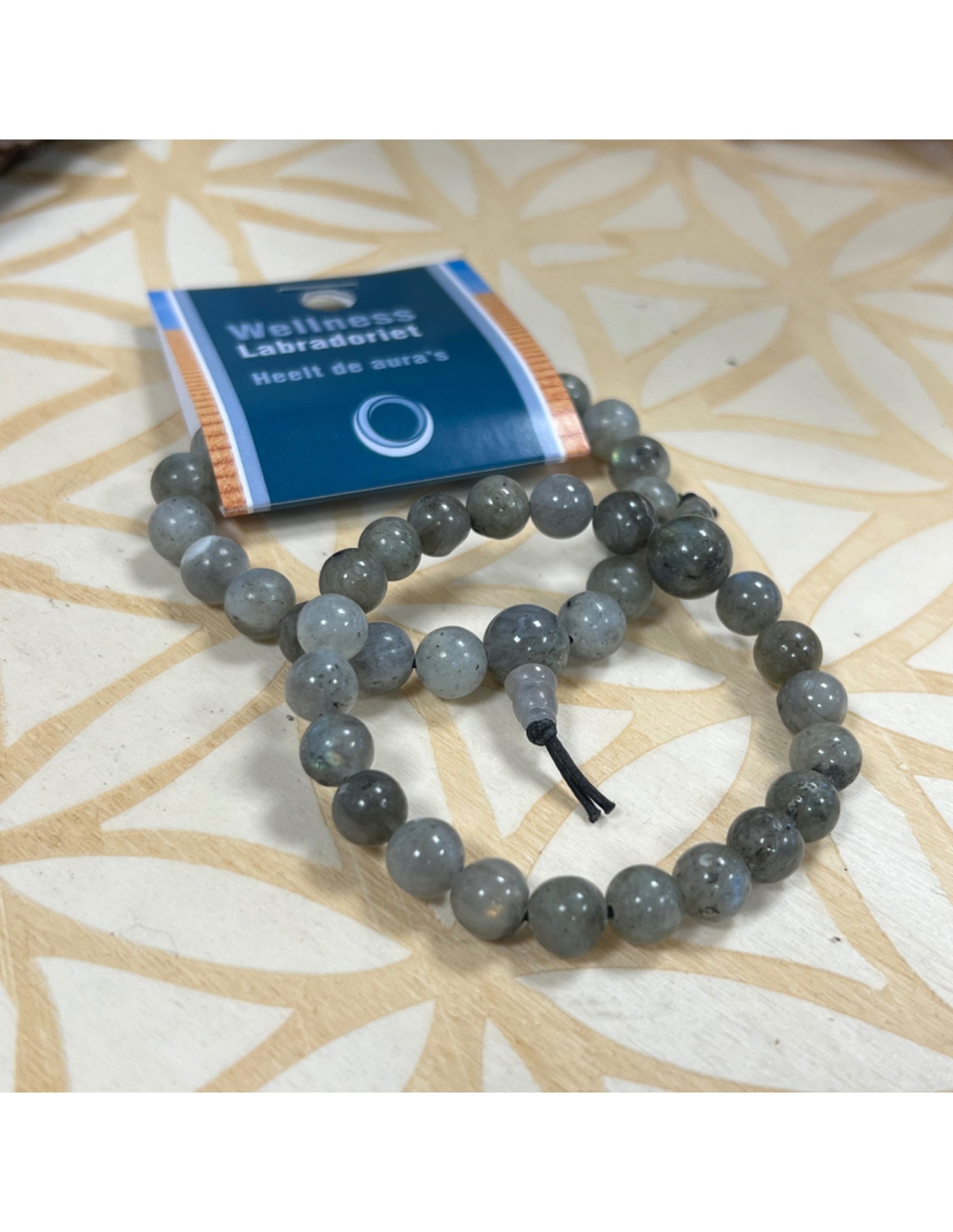 Labradoriet powerbead armband + kaart