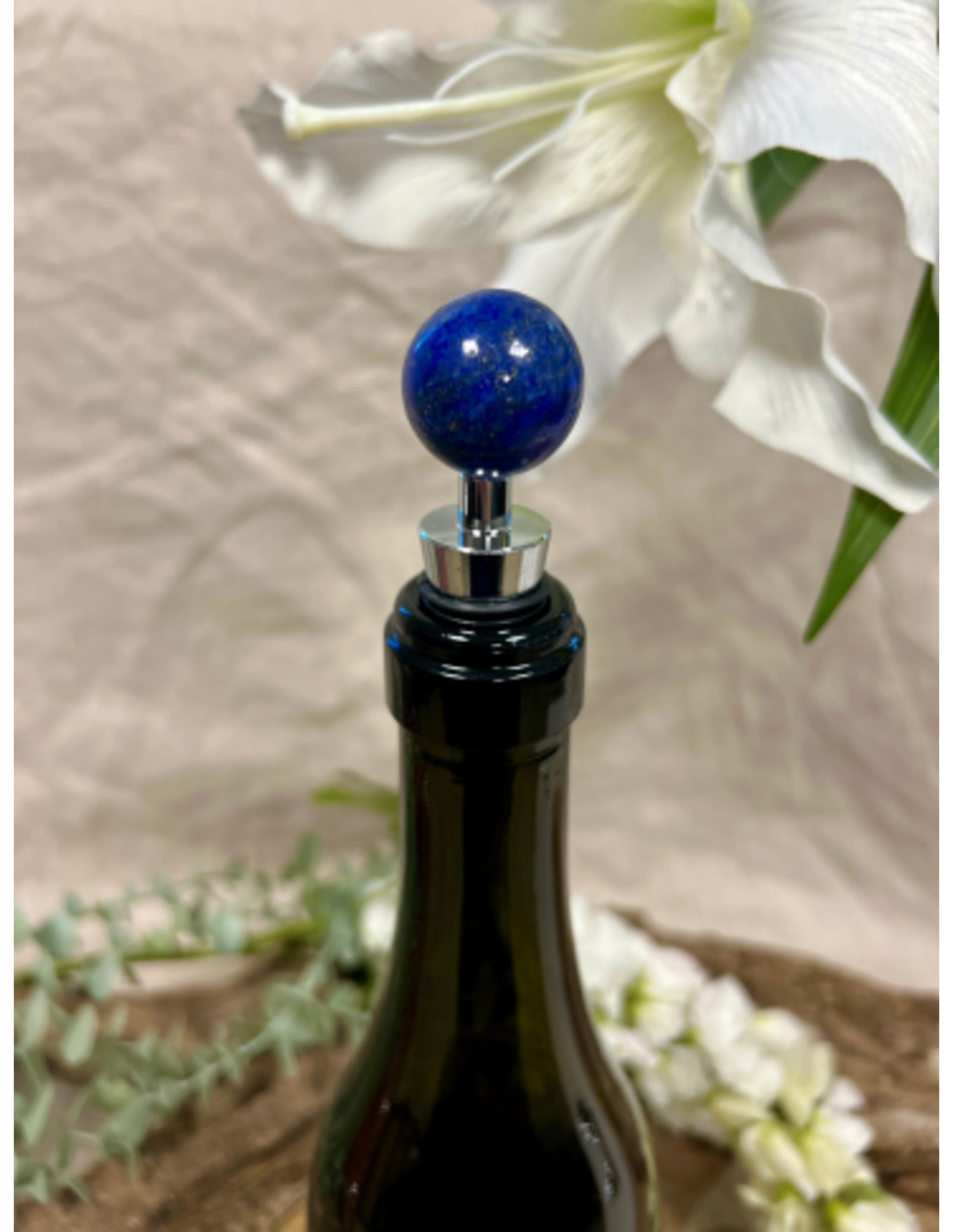 Lapis Lazuli wijnstopper bol