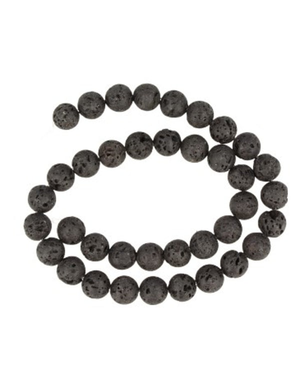 Lavasteen 10 mm edelsteen kralen streng
