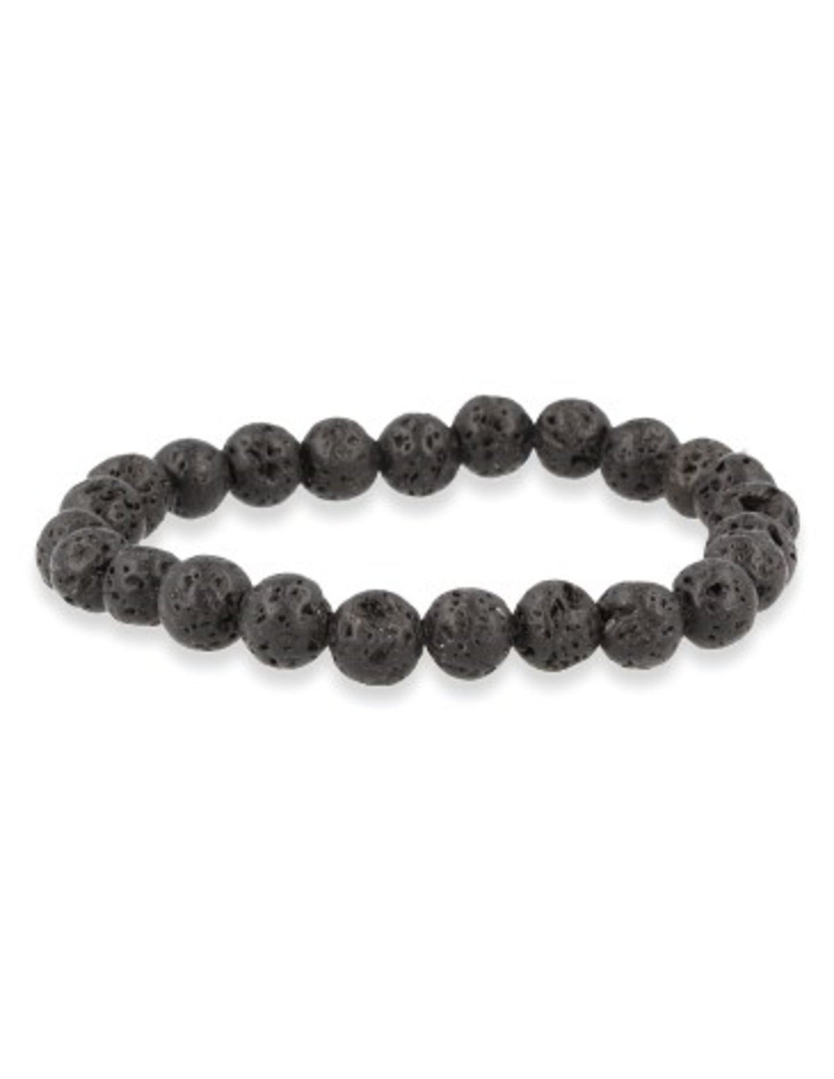 Lavasteen armband kralen 8 mm