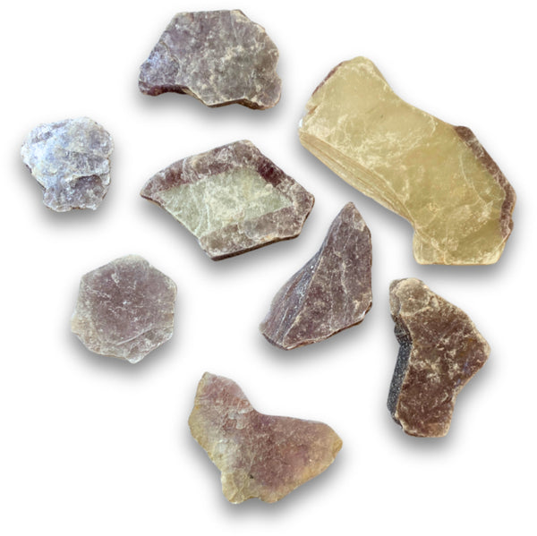 Lepidoliet schijfjes ruwe edelsteen 500 gram