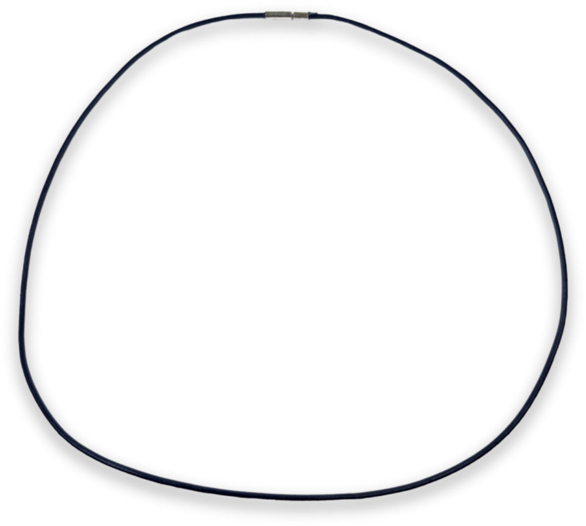 Leren halsketting 45 cm blauw