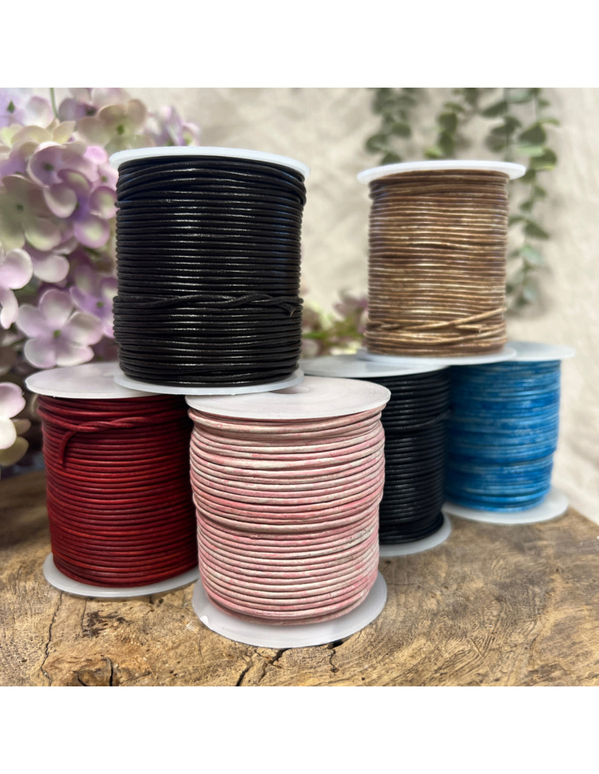 Leren koord rol 1,5mm 50m blauw
