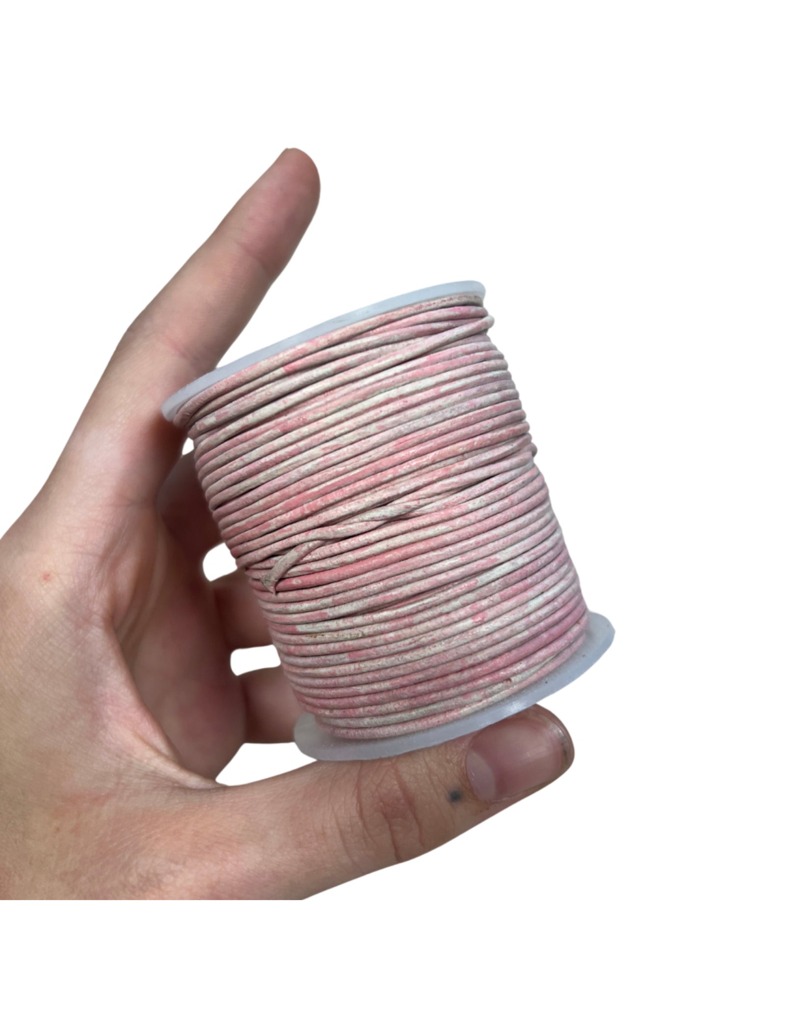 Leren koord rol 1,5mm 50m roze