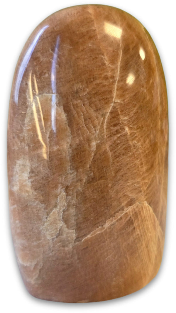 Maansteen oranje edelsteen sculptuur 300-350 gram