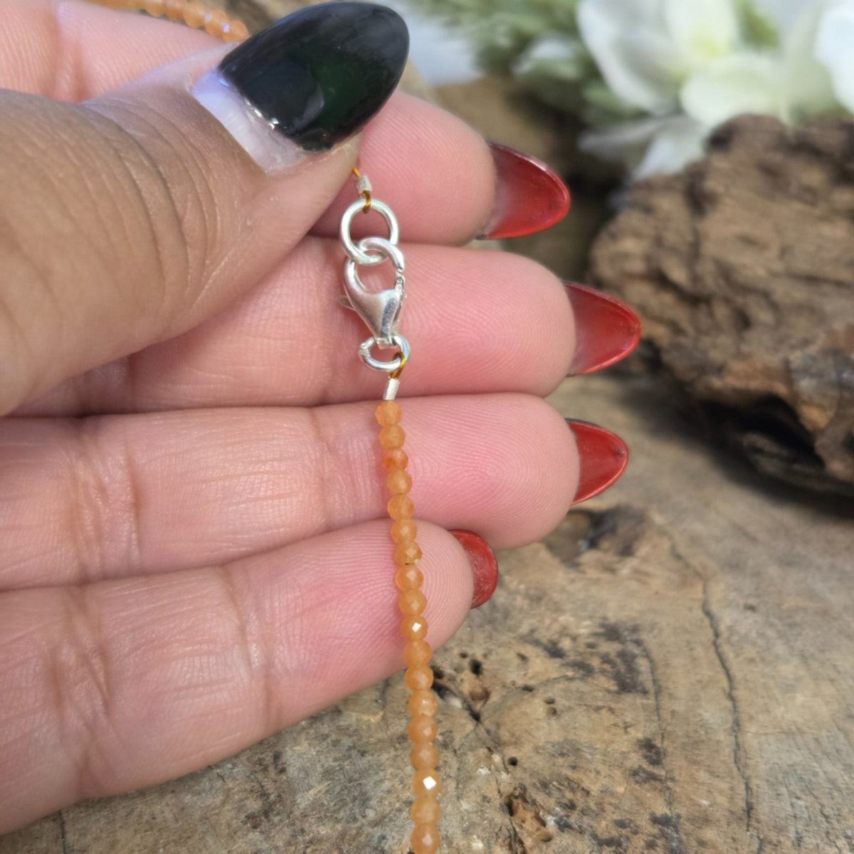 Maansteen oranje summer vibes ketting