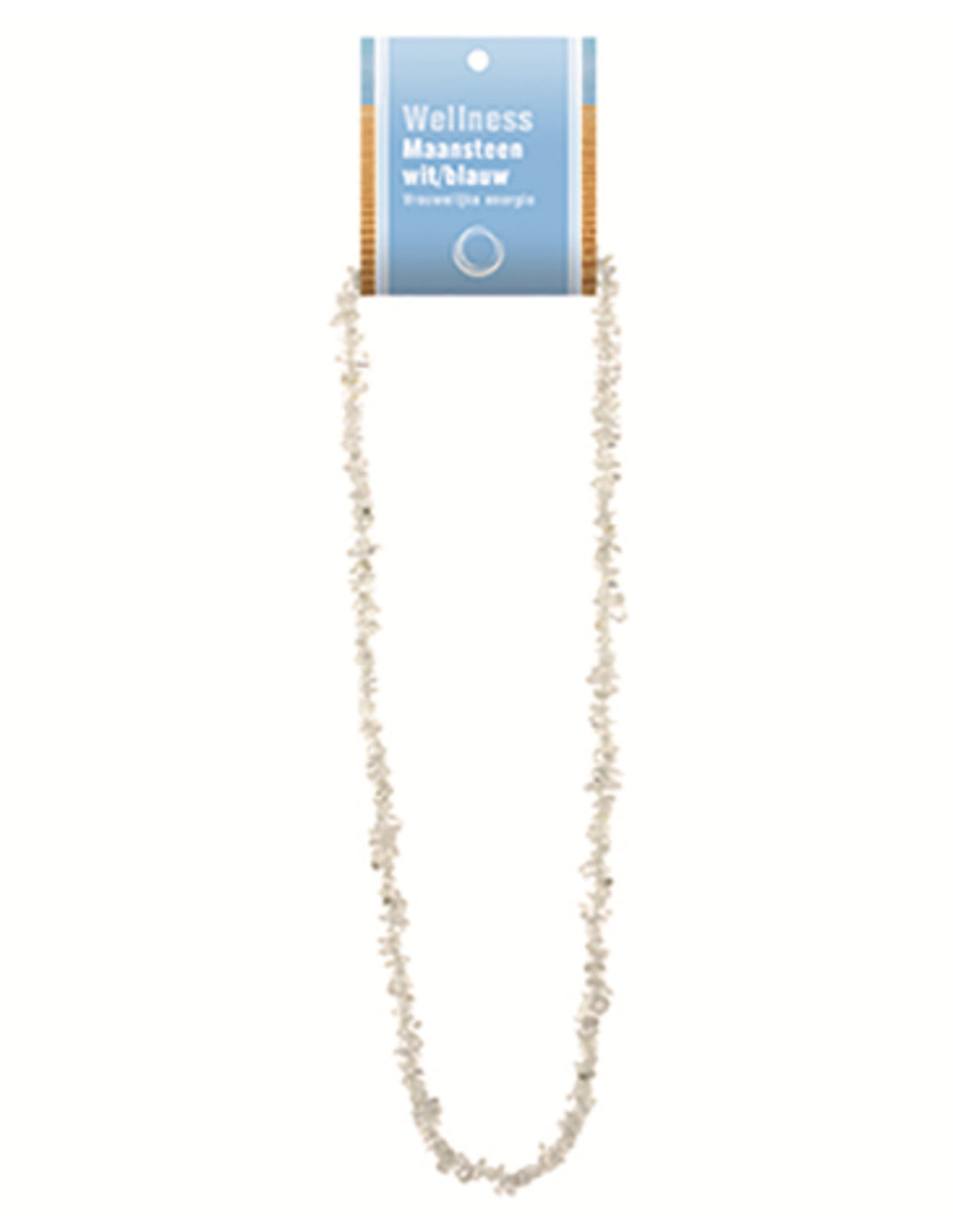 Maansteen regenboog splitketting + kaart