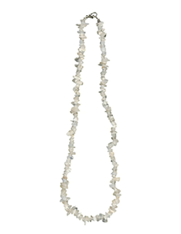 Maansteen wit edelsteen splitketting