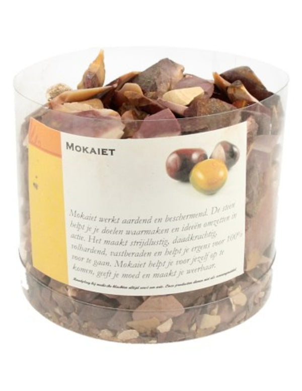 Mokaiet decostenen ruw in koker 700 gr.