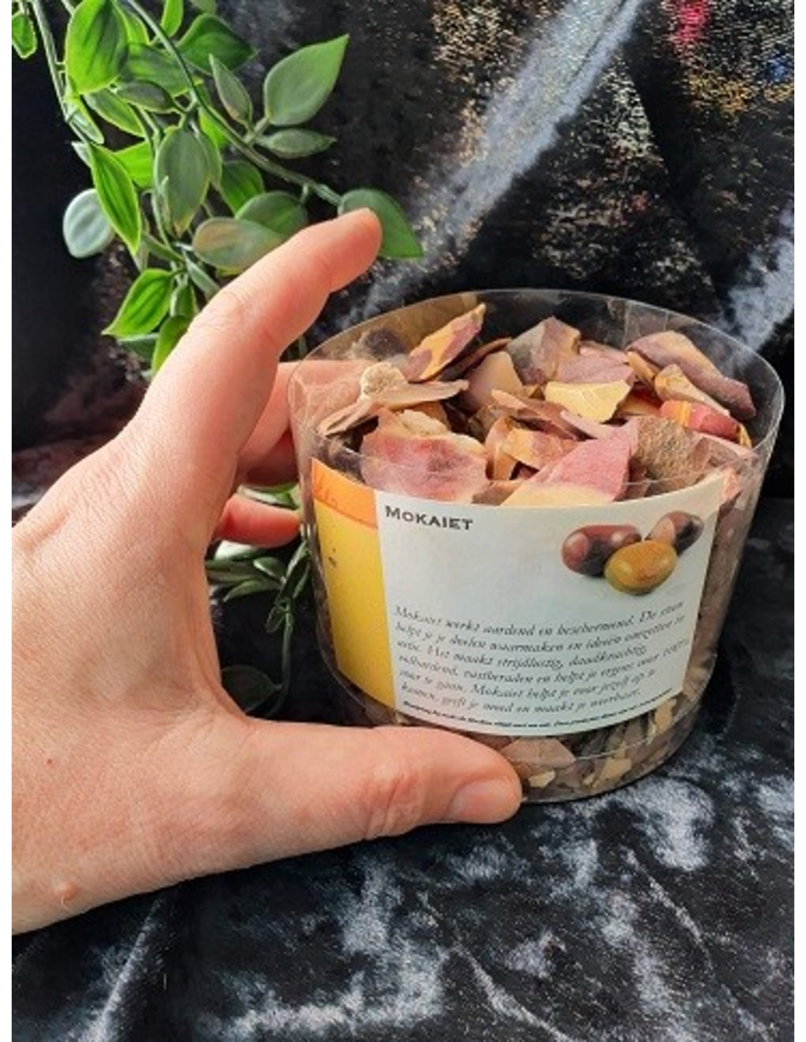 Mokaiet decostenen ruw in koker 700 gr.